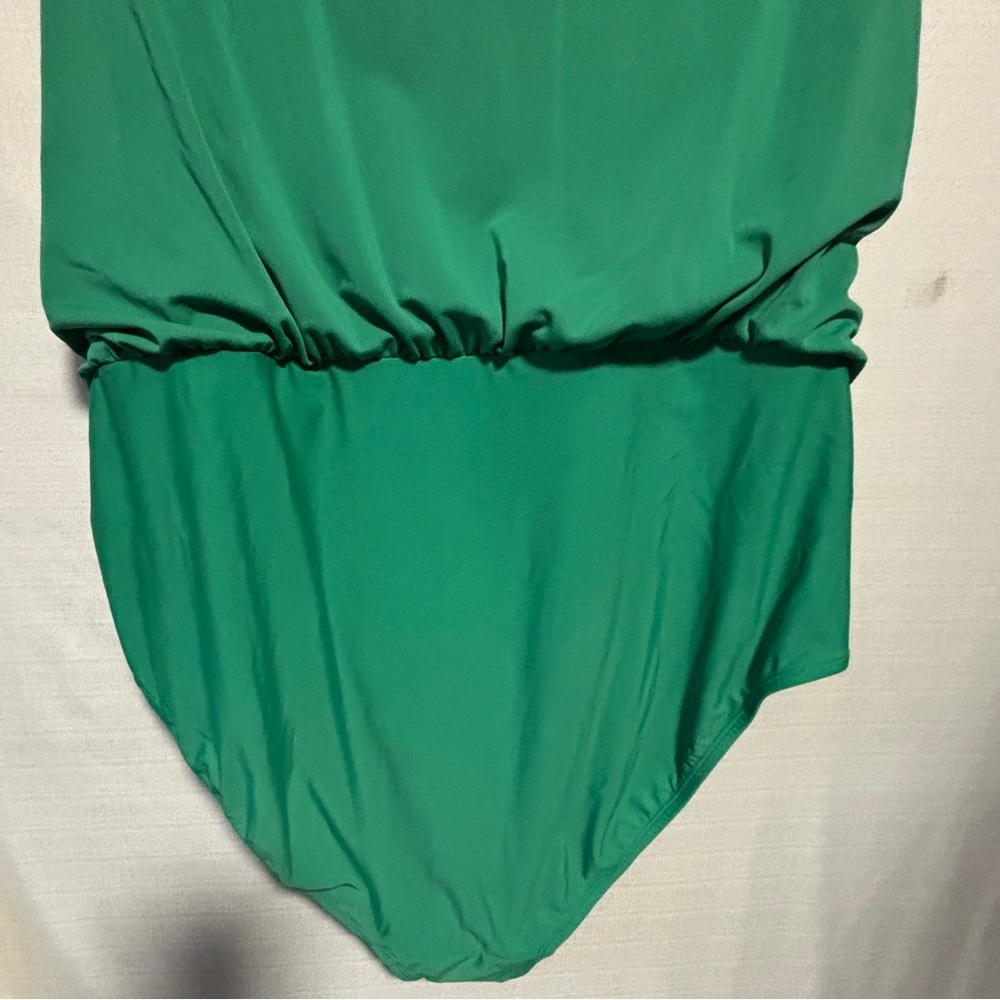NWT Old Navy UPF Side-Tie Swimsuit Dress Beach Cruiser Green 3X Modest Skirted - Picture 4 of 12